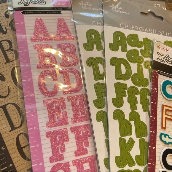 Alphabet Sticker Scrapbooking Creative Letter Colors Glitter Bundle - Picture 5 of 7
